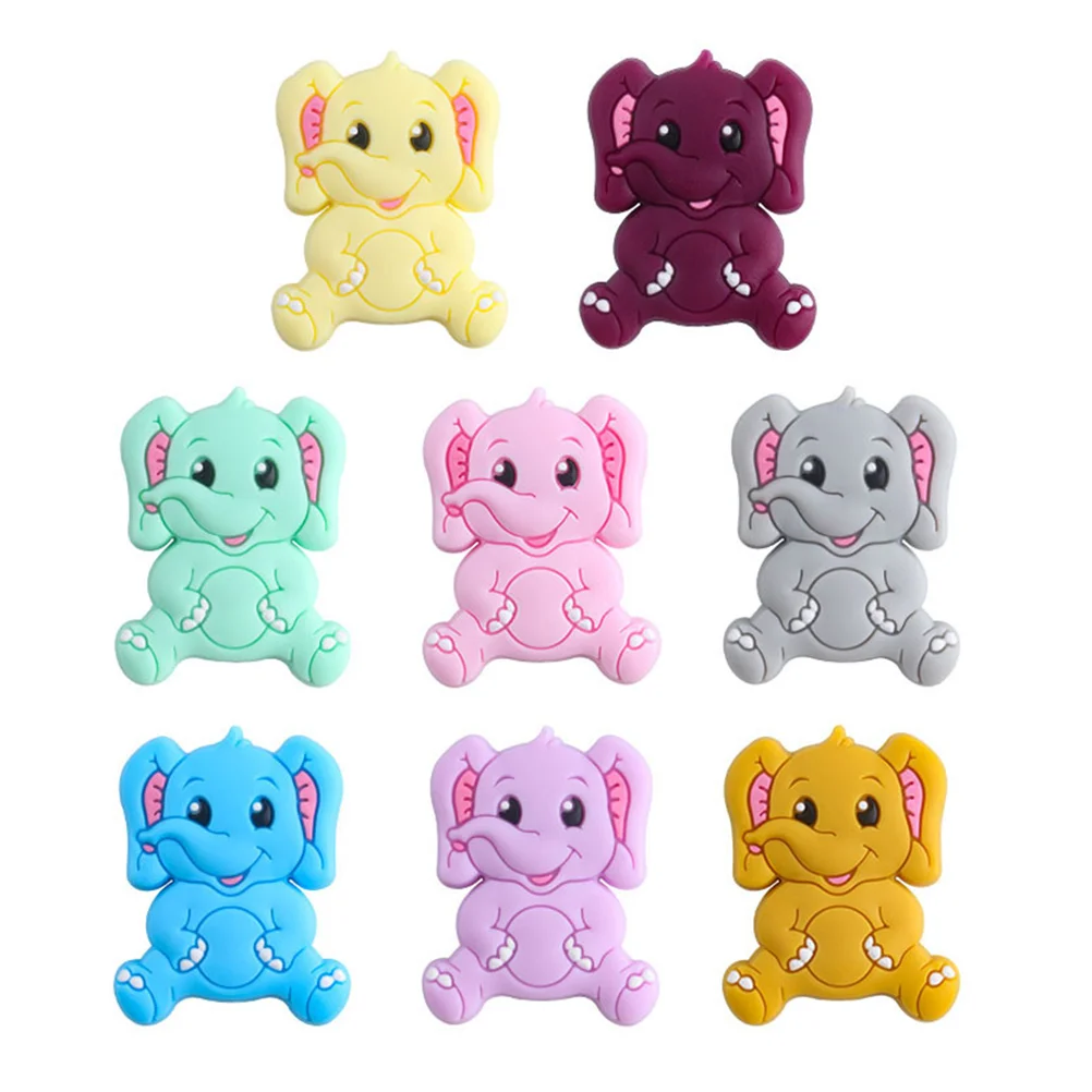 8 Pcs Baby Silicone Teether Beads Pacifier Chain Accessories Bright Colors Safe Durable Elephant Shape DIY Clamp
8 Pcs Baby Silicone Teether Beads Pacifier Chain Accessories Bright Colors Safe Durable Elephant Shape DIY Clamp