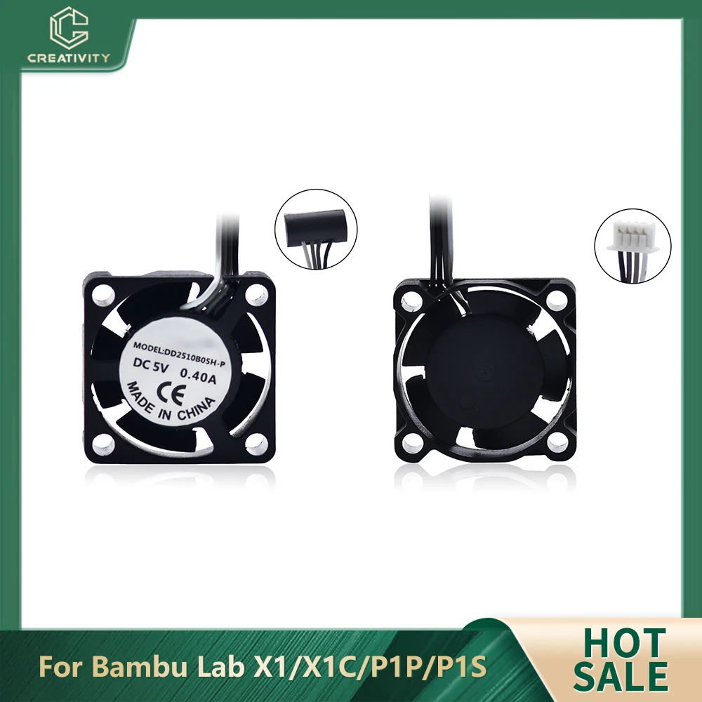 Original Bambu Lab P1/P1S/X1/X1C Cooling Fan 4010 Blower Fan - High Speed Quiet 3D Printer Fan Parts for Heat Dissipation
Original Bambu Lab P1/P1S/X1/X1C Cooling Fan 4010 Blower Fan - High Speed Quiet 3D Printer Fan Parts for Heat Dissipation