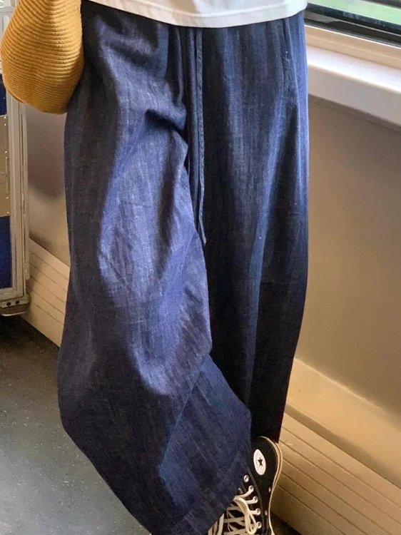 Джинсы Laid-ba с широкими штанинами, женские, больших размеров, свободного кроя, прямые, повседневные, с высокой талией, на молнии
Джинсы Laid-ba с широкими штанинами, женские, больших размеров, свободного кроя, прямые, повседневные, с высокой талией, на молнии