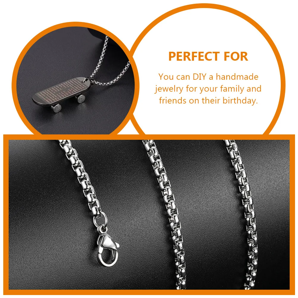 10Pcs Stainless Steel Necklace Chains DIY Jewelry Making Chain Bracelet Material Decorative Link Chain Replacement for Crafts
10Pcs Stainless Steel Necklace Chains DIY Jewelry Making Chain Bracelet Material Decorative Link Chain Replacement for Crafts