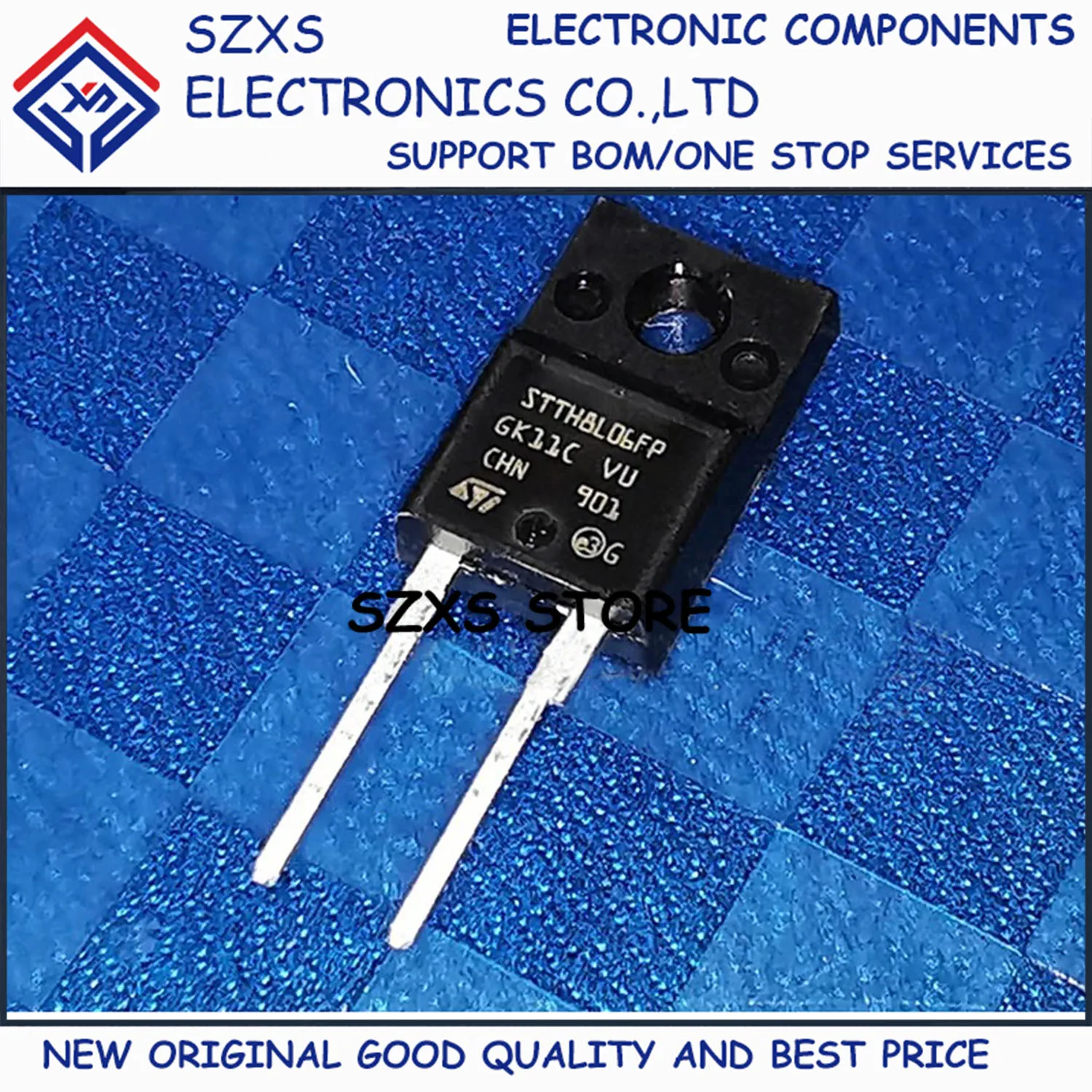 New Original 10Pcs STTH8L06FP TO-220F-2 8A 600V Fast Recovery Diode In Stock Electronic Components Good Quality
New Original 10Pcs STTH8L06FP TO-220F-2 8A 600V Fast Recovery Diode In Stock Electronic Components Good Quality