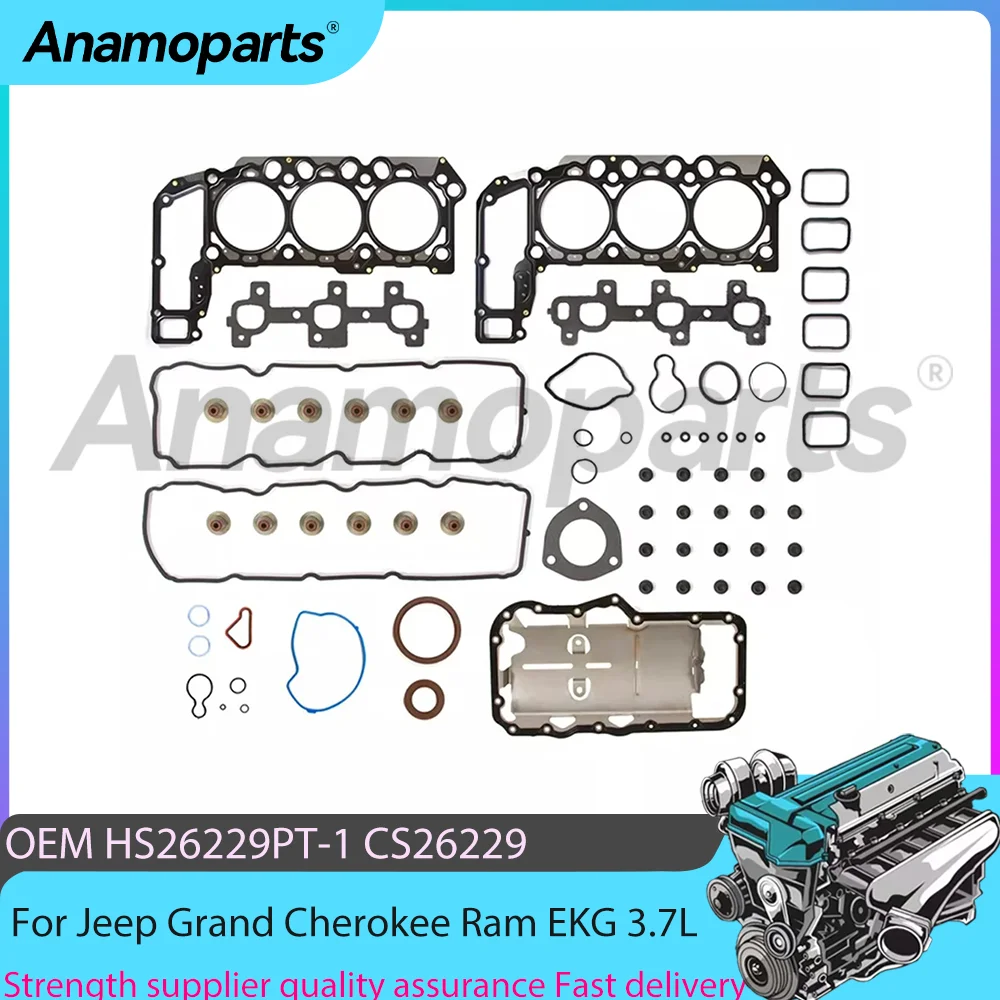 Engine Parts Full Gasket Set Fit 3.7L V6 GAS For Dodge Nitro Durango Ram 1500 Dakora Jeep Grand Cherokee 3.7L EKG 2005-2012
Engine Parts Full Gasket Set Fit 3.7L V6 GAS For Dodge Nitro Durango Ram 1500 Dakora Jeep Grand Cherokee 3.7L EKG 2005-2012