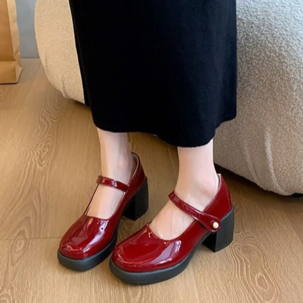 Fashion Square Toe High Heels Shoes JK Ankle Buckle Leather Heeled Lolita Shoes Solid Platform Pumps Mary Jane Shoes Cosplay
Fashion Square Toe High Heels Shoes JK Ankle Buckle Leather Heeled Lolita Shoes Solid Platform Pumps Mary Jane Shoes Cosplay