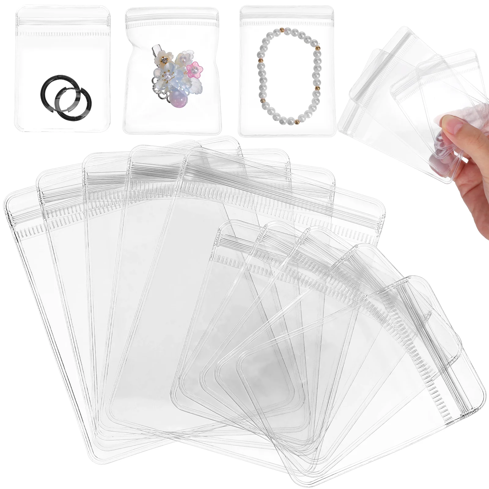 100 Pcs PVC Seal Bag Goodie Bags Transparent Jewelry Pouches Self Storage Zip Plastic Clear Sealed For Small Business
100 Pcs PVC Seal Bag Goodie Bags Transparent Jewelry Pouches Self Storage Zip Plastic Clear Sealed For Small Business