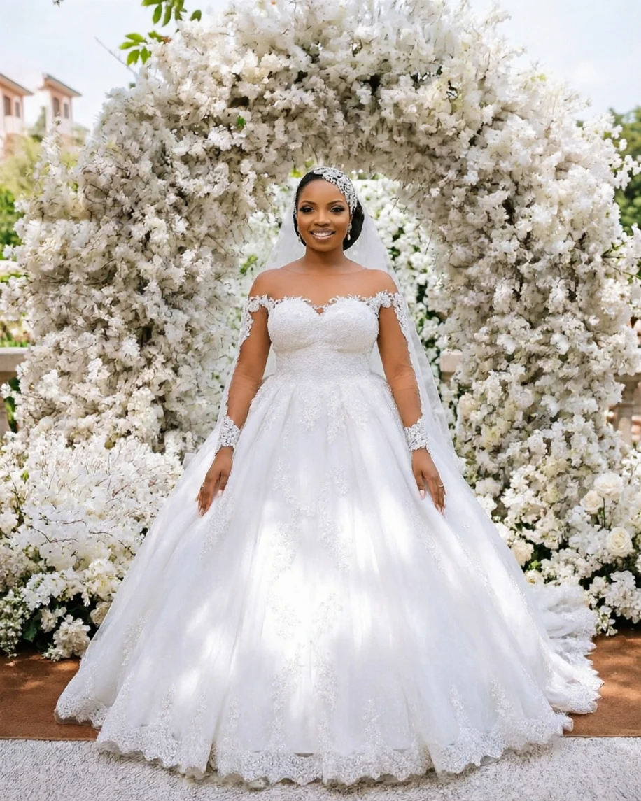 Customized Luxury Off Shoulder Ball Gown Wedding Dress Beaded Straps Floor Sleeveless Tulle Skirt Bridal Gown Vestidos De Novia
Customized Luxury Off Shoulder Ball Gown Wedding Dress Beaded Straps Floor Sleeveless Tulle Skirt Bridal Gown Vestidos De Novia