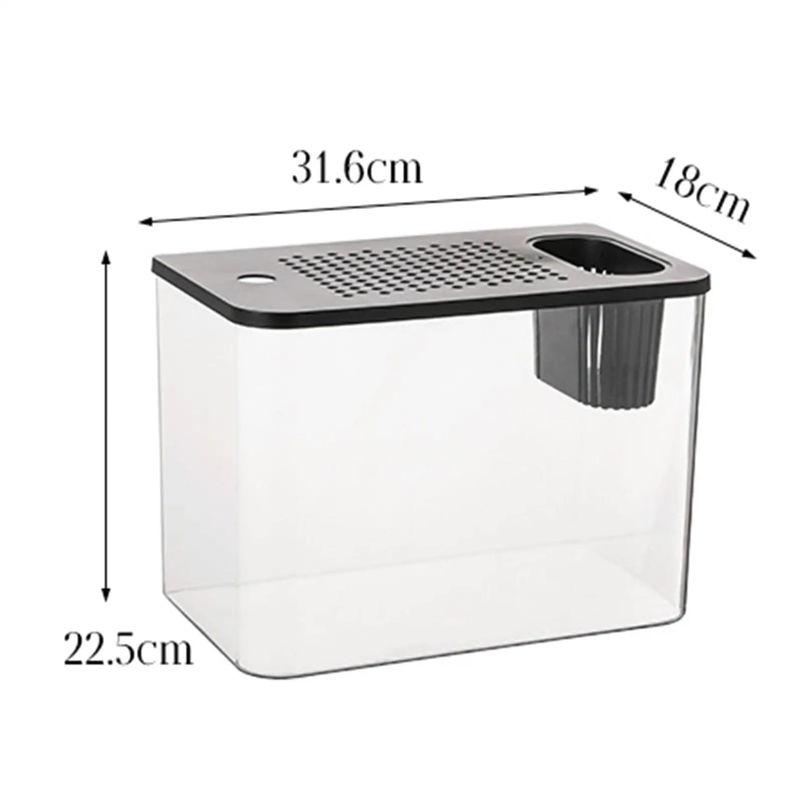 Reptile Terrarium Amphibian Feeding Box Desktop Clear View Small Fish Aquarium Tank for Frog Terrapin Crayfish Hermit Crabs
Reptile Terrarium Amphibian Feeding Box Desktop Clear View Small Fish Aquarium Tank for Frog Terrapin Crayfish Hermit Crabs