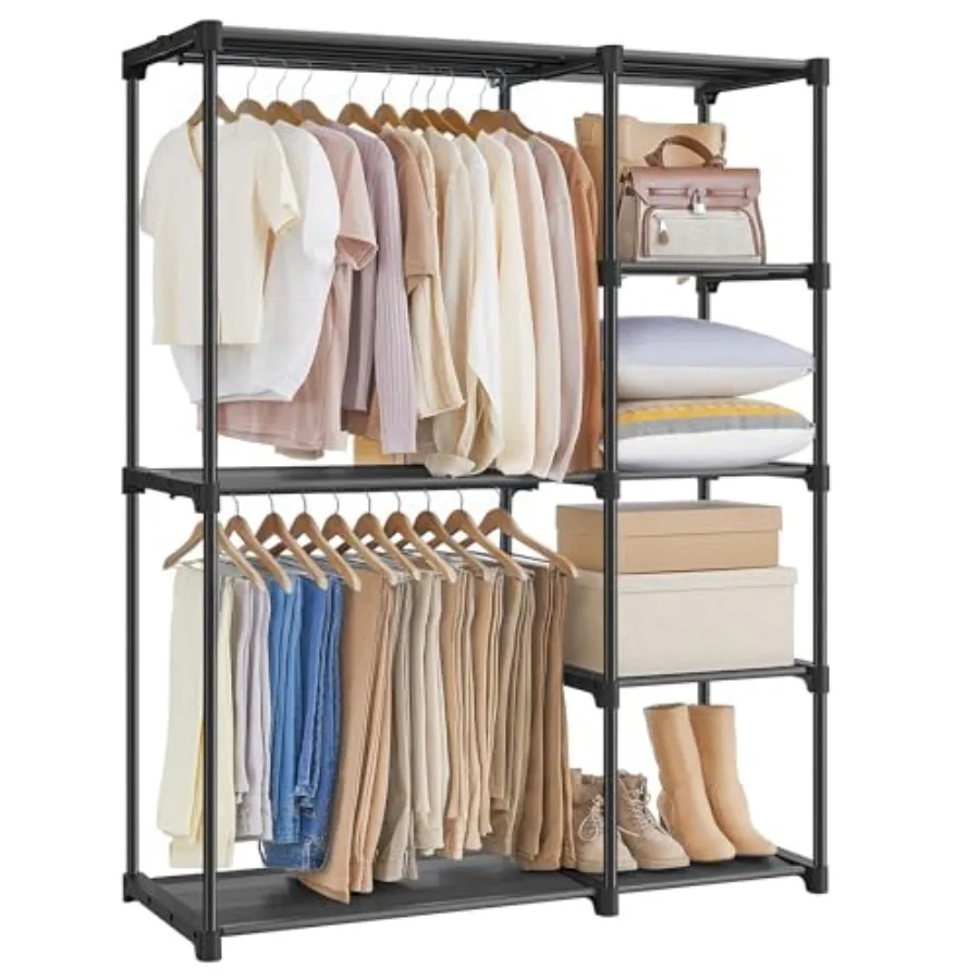 Portable Closet, Freestanding Closet Organizer, Clothes Rack with Shees, Hanging Rods, Storage Organizer, for Cloakroom, Bedroo
Portable Closet, Freestanding Closet Organizer, Clothes Rack with Shees, Hanging Rods, Storage Organizer, for Cloakroom, Bedroo