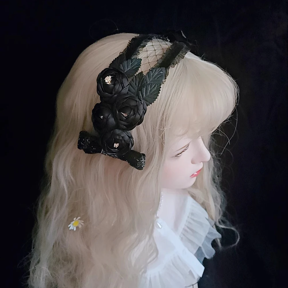 Black Flower Crown Headband Gothic Floral Headpiece with Butterfly Lace Bow Women Halloween Party Dark Fairy Hair Accessories
Black Flower Crown Headband Gothic Floral Headpiece with Butterfly Lace Bow Women Halloween Party Dark Fairy Hair Accessories