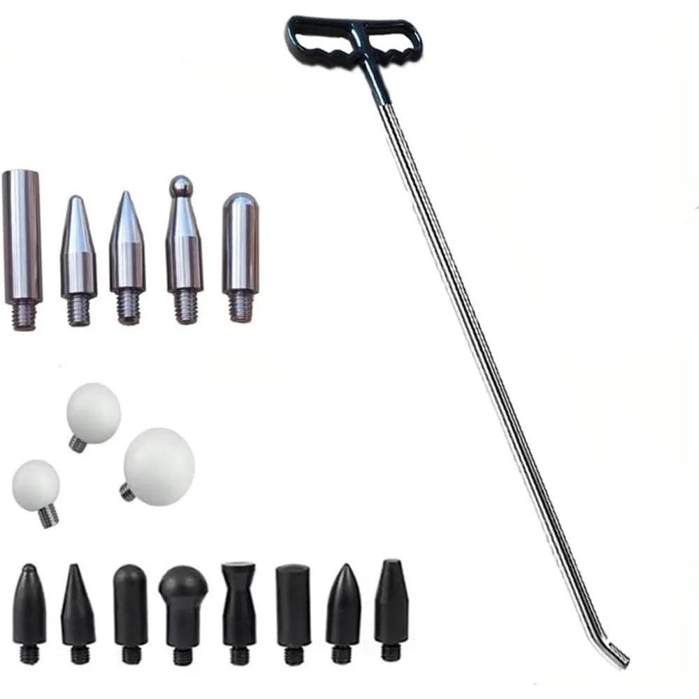 17 Piece Paintless Dent Removal Kit Rods Awl Head Car Hail Door Ding Repair Tools
17 Piece Paintless Dent Removal Kit Rods Awl Head Car Hail Door Ding Repair Tools