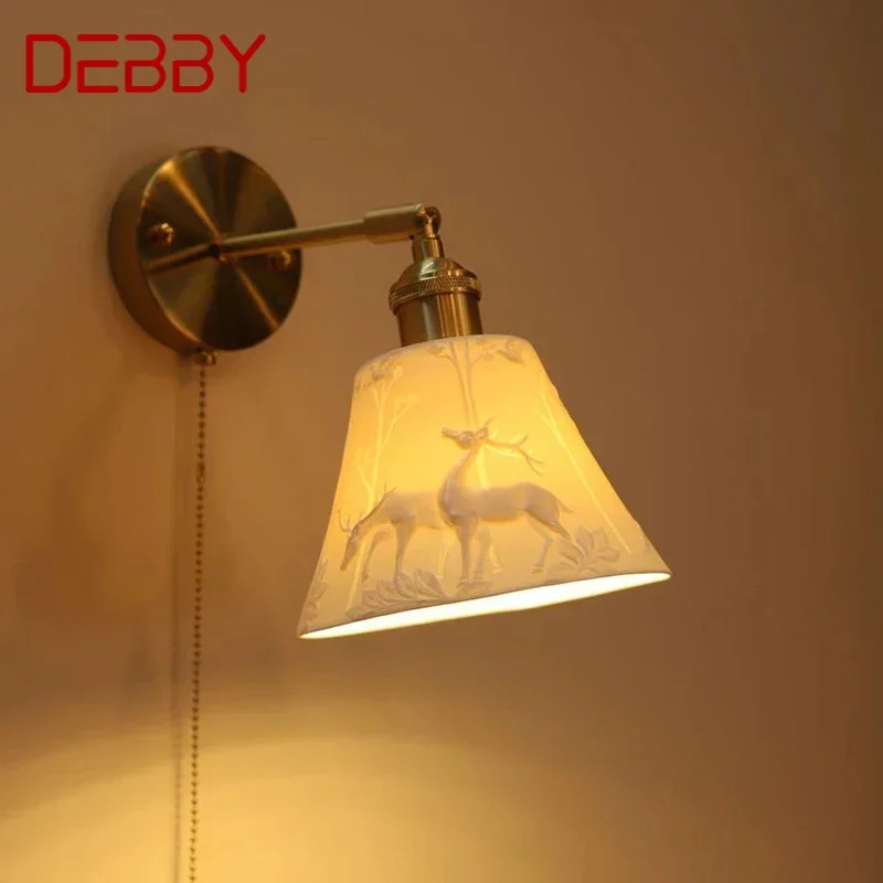 DEBBY Nordic Brass Wall Lamp Indoor Living Room Bedroom Bedside Lamp Modern Hotel Corridor Hallway Wall Lamp
DEBBY Nordic Brass Wall Lamp Indoor Living Room Bedroom Bedside Lamp Modern Hotel Corridor Hallway Wall Lamp