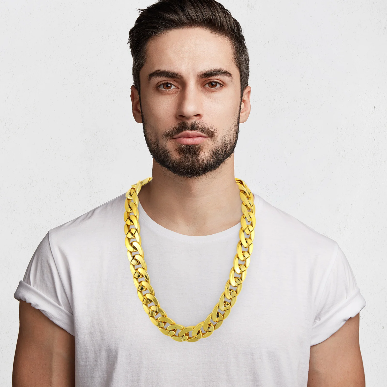 4 Pcs Fashionable Necklace Golden Jewelry Punk Style Chain European and American Big Chains
4 Pcs Fashionable Necklace Golden Jewelry Punk Style Chain European and American Big Chains