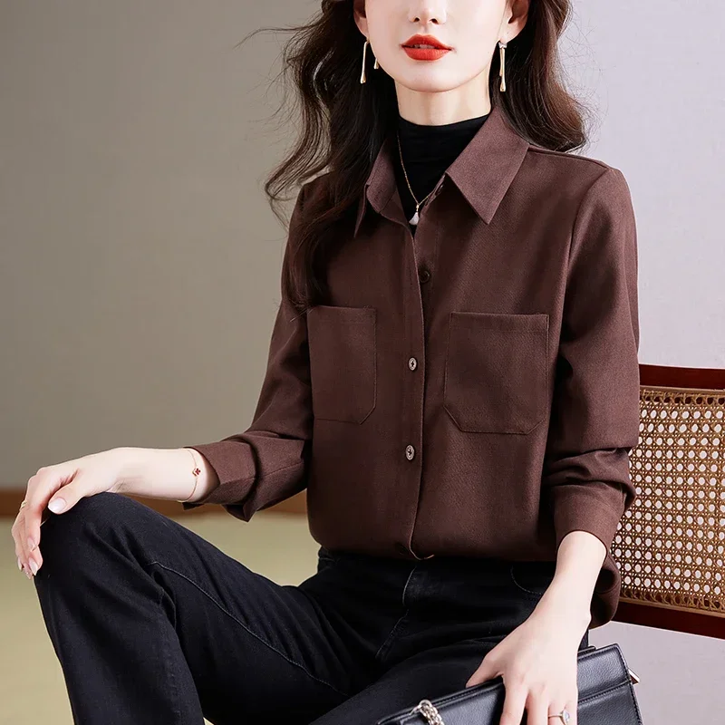 Vintage Women's Blouses Korean Clothing Fashion Loose Casual Shirts Spring/Autumn Woolen Solid Long Sleeve Women Tops
Vintage Women's Blouses Korean Clothing Fashion Loose Casual Shirts Spring/Autumn Woolen Solid Long Sleeve Women Tops