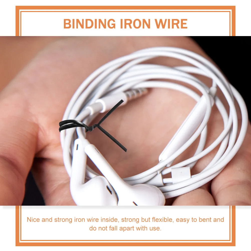 Gardening Iron Wire PVC Coated Cable Ties Flexible Reusable Dark Black Cord Wraps Binding Wire Twisted Ties for Home Office
Gardening Iron Wire PVC Coated Cable Ties Flexible Reusable Dark Black Cord Wraps Binding Wire Twisted Ties for Home Office