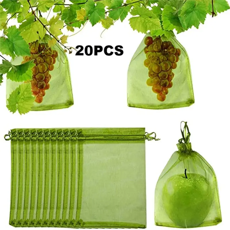 20PCS Grapes Fruit Protection Bags Garden Mesh Bags Agricultural Orchard Pest Control Anti-Bird Netting Vegetable Bags 9x6.7Inch
20PCS Grapes Fruit Protection Bags Garden Mesh Bags Agricultural Orchard Pest Control Anti-Bird Netting Vegetable Bags 9x6.7Inch