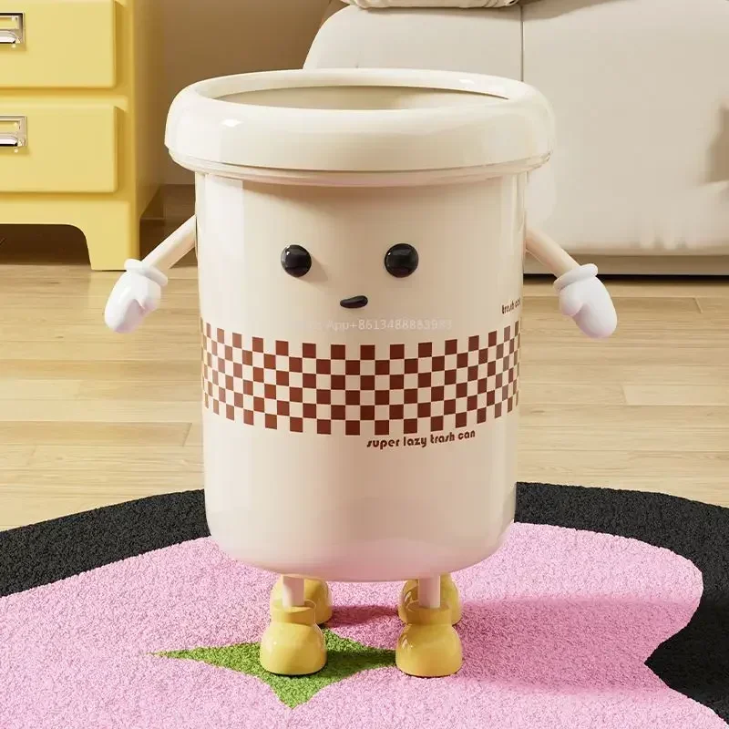 Trash Can Living Room Bedroom Household Paper Basket Cute Cartoon High-value Bathroom Kitchen Large Capacity Without Cover
Trash Can Living Room Bedroom Household Paper Basket Cute Cartoon High-value Bathroom Kitchen Large Capacity Without Cover