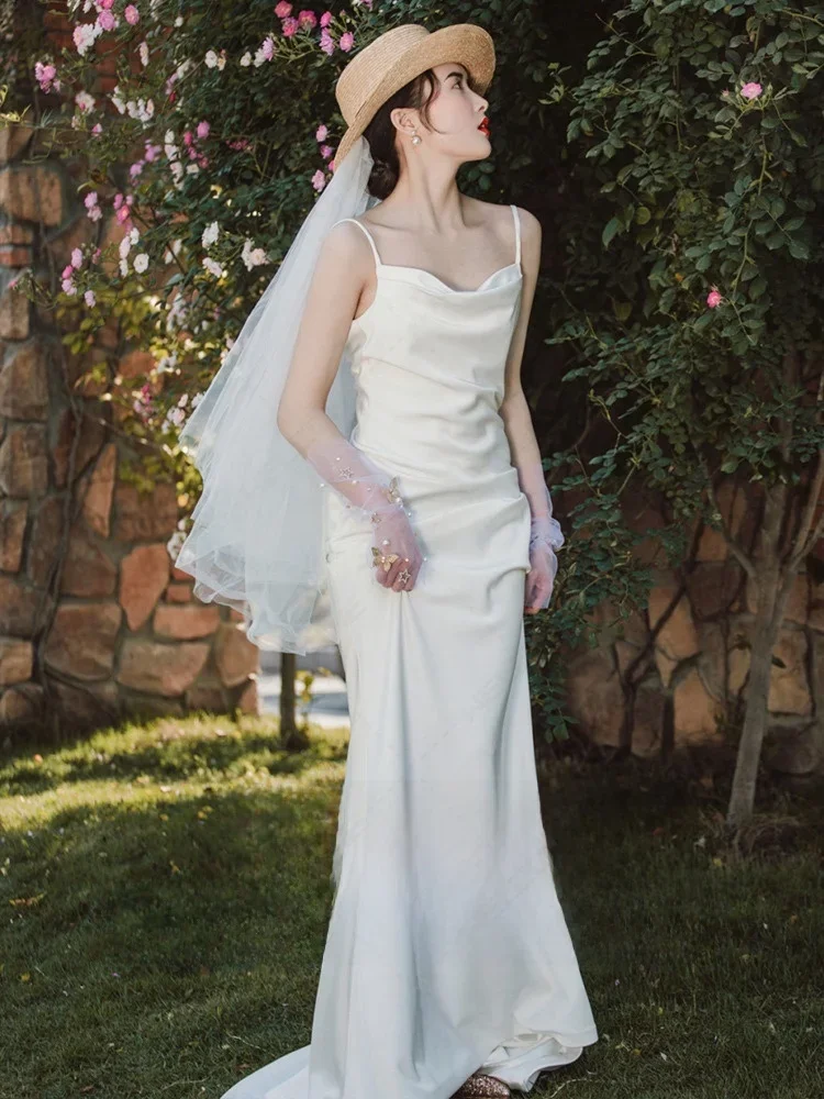 White Strapless Long Dress Travel Photography Wedding Dress Korean Sle mid Waist Floor Length No Sleeve Women's Gown
White Strapless Long Dress Travel Photography Wedding Dress Korean Sle mid Waist Floor Length No Sleeve Women's Gown