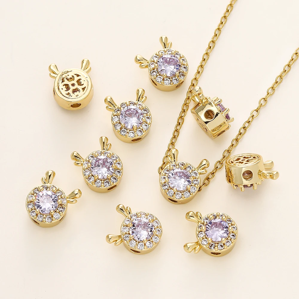 4Pcs/Pack 14/18K Gold Color Plated Round Spacer Charm Beads with Zircon for DIY Bracelet Necklace Jewelry Making Accessories
4Pcs/Pack 14/18K Gold Color Plated Round Spacer Charm Beads with Zircon for DIY Bracelet Necklace Jewelry Making Accessories