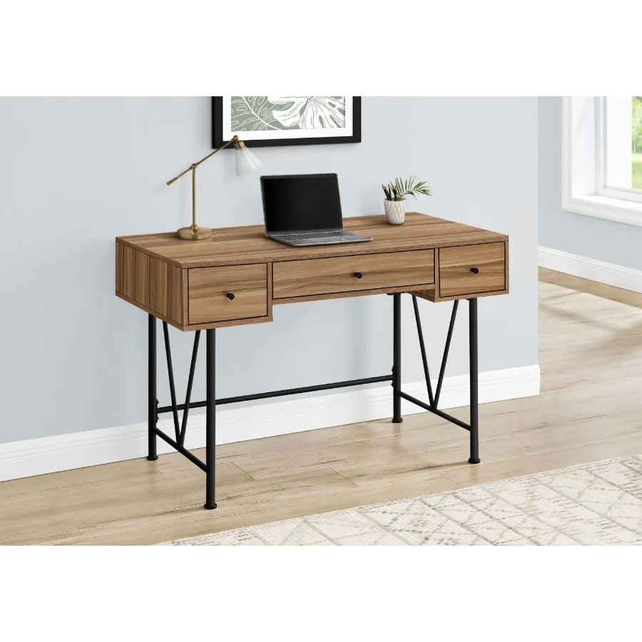 Computer Desk Home Office Laptop Storage Drawers 48l Work Brown Laminate Black Metal Transitional
Computer Desk Home Office Laptop Storage Drawers 48l Work Brown Laminate Black Metal Transitional