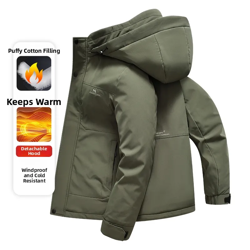 Puffy Thiened Cotton Jaet ort Sle Detachable Cap Warm Windproof Winter Coat for Middle-Aged And ly Men Busin ...
Puffy Thiened Cotton Jaet ort Sle Detachable Cap Warm Windproof Winter Coat for Middle-Aged And ly Men Busin ...