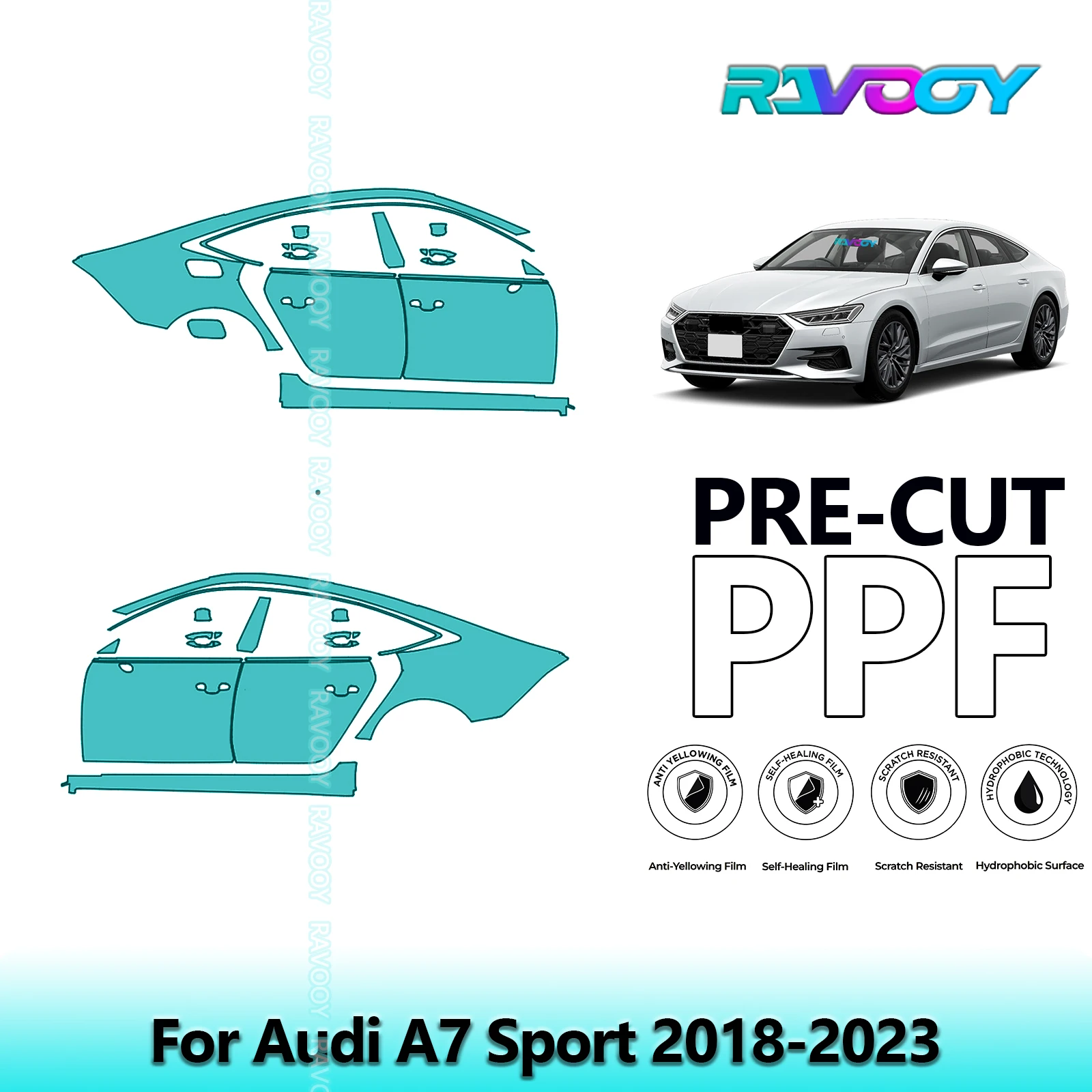 For Audi A7 Sport 2018-2023 8.5mil Clear Matte Pre-Cut PPF Door & A/B Pillar Kit TPU Paint Protection Film Set
For Audi A7 Sport 2018-2023 8.5mil Clear Matte Pre-Cut PPF Door & A/B Pillar Kit TPU Paint Protection Film Set