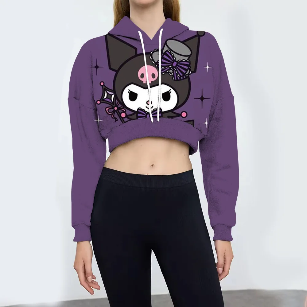 Fashion Female Hoodie Personality Hello Kitty Kuromi print Crop Ultra Short Style Long Sleeve Top Autumn New Female Sweatshirt
Fashion Female Hoodie Personality Hello Kitty Kuromi print Crop Ultra Short Style Long Sleeve Top Autumn New Female Sweatshirt