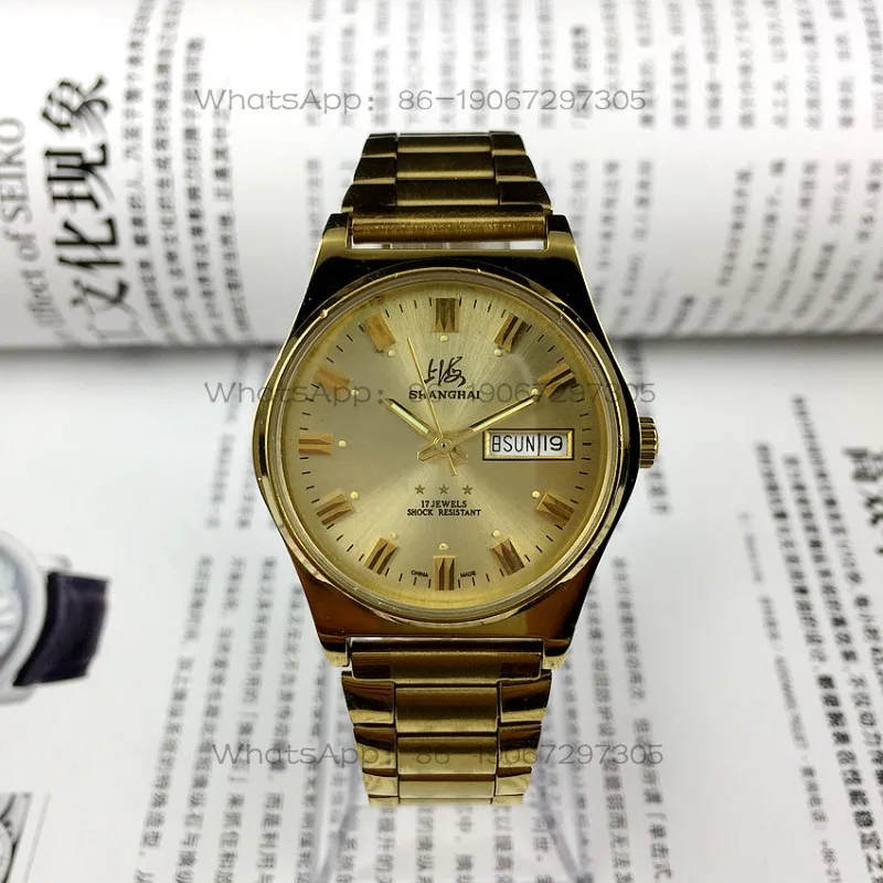 24-Hour Shipping Double Calendar Yellow Shell Yellow Surface Manual Mechanical Watch, Diameter 36.5mm
24-Hour Shipping Double Calendar Yellow Shell Yellow Surface Manual Mechanical Watch, Diameter 36.5mm