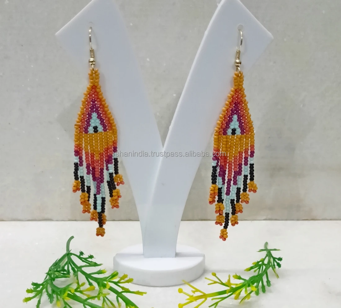 ZGMXR Rice bead earrings Tassels Rainbow Geometry Gradient color Hand weaving Alloy Bohemia Fashion Simple Beaded earrings
ZGMXR Rice bead earrings Tassels Rainbow Geometry Gradient color Hand weaving Alloy Bohemia Fashion Simple Beaded earrings