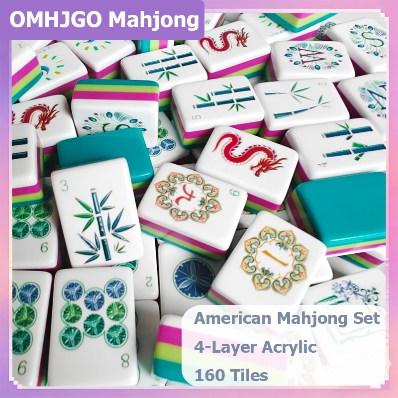 OMHJGO 4 Layer Acrylic Mahjong Tiles Luxury Engraved Lake Blue American Mahjong Sets Portable Mah Jongg Set for Board Game Gifts
OMHJGO 4 Layer Acrylic Mahjong Tiles Luxury Engraved Lake Blue American Mahjong Sets Portable Mah Jongg Set for Board Game Gifts