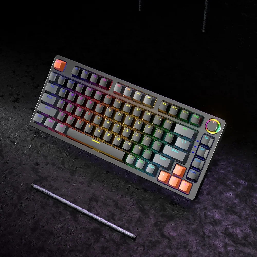 HCK81 wired mechanical keyboard knob mixed light RGB green axis e-sports hot swap game keyboard fast response good feel ABS
HCK81 wired mechanical keyboard knob mixed light RGB green axis e-sports hot swap game keyboard fast response good feel ABS