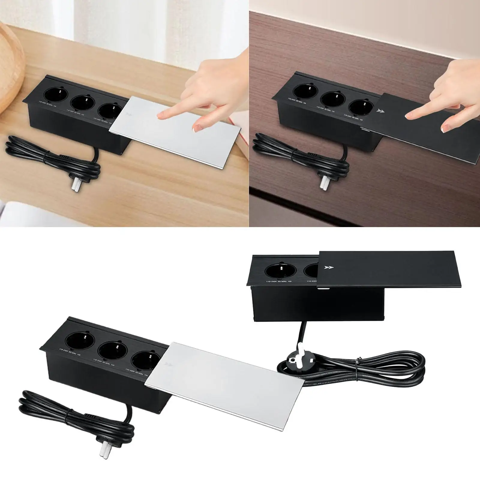 European Recessed Power Strip with Sliding Cover 18M Power Cord Electrical Outlet Extender for Home Furniture Travel Desk Table
European Recessed Power Strip with Sliding Cover 18M Power Cord Electrical Outlet Extender for Home Furniture Travel Desk Table