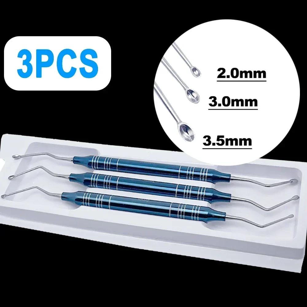 3Pcs/set Dental Implant Powder Spoon Graft Scoop Bone Curette Periodontal Cleaning Tool Bone Fragment Removal Instrument
3Pcs/set Dental Implant Powder Spoon Graft Scoop Bone Curette Periodontal Cleaning Tool Bone Fragment Removal Instrument