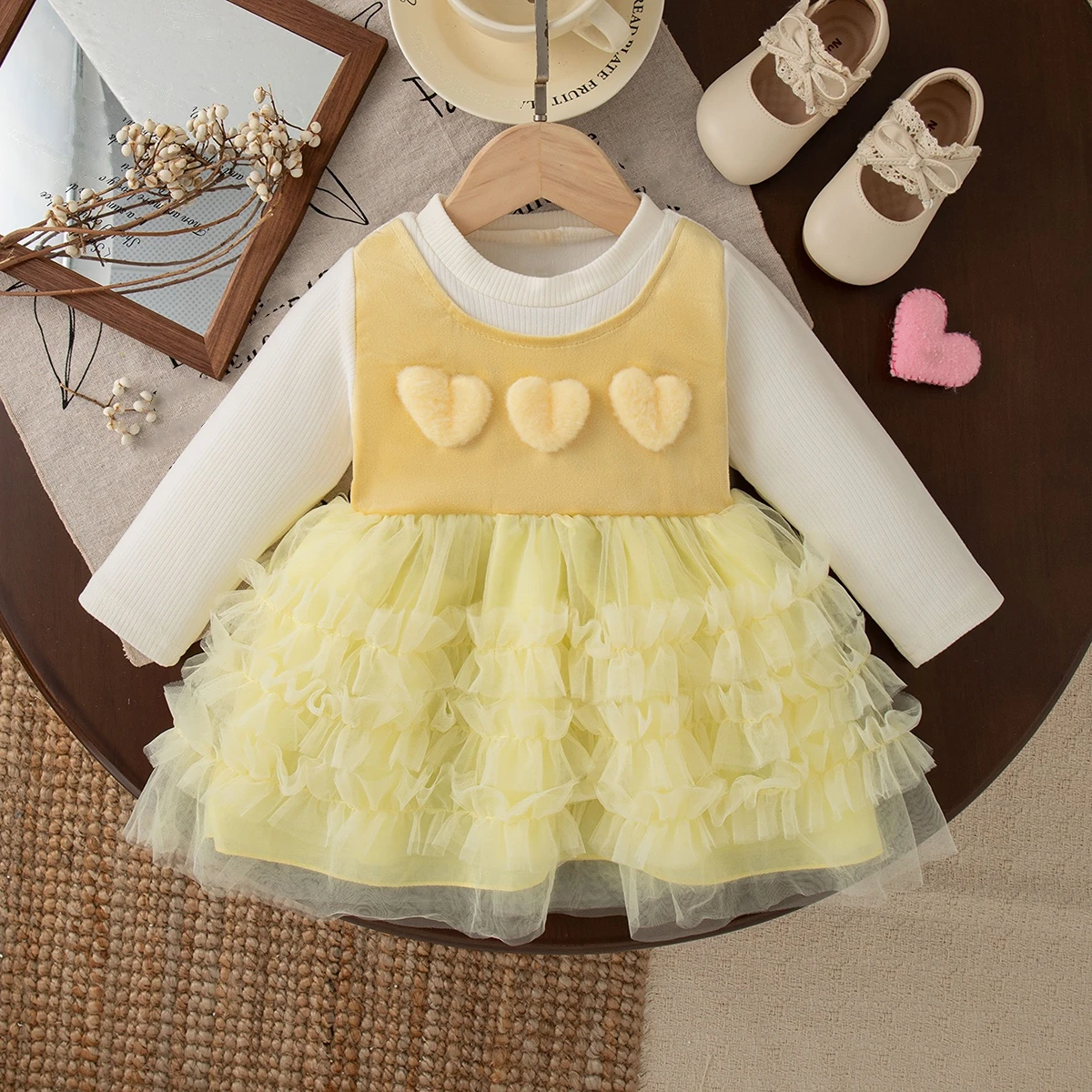 Spring And Autumn New Sweet Heart Baby Girl Princess Dress, Solid Color Chiffon Children'S Clothing For Babies Aged 0-3 Years
Spring And Autumn New Sweet Heart Baby Girl Princess Dress, Solid Color Chiffon Children'S Clothing For Babies Aged 0-3 Years