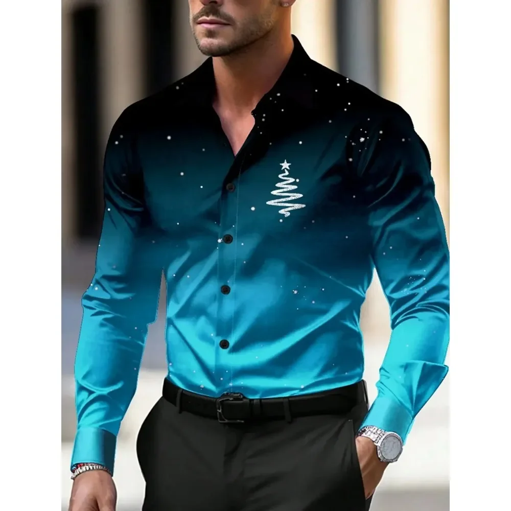 Men's 3D Printed with Christmas Tree Logo with Christmas Theme Downgraded Snowflake Graphic Long Sleeve Shirt with Button Flaps
Men's 3D Printed with Christmas Tree Logo with Christmas Theme Downgraded Snowflake Graphic Long Sleeve Shirt with Button Flaps