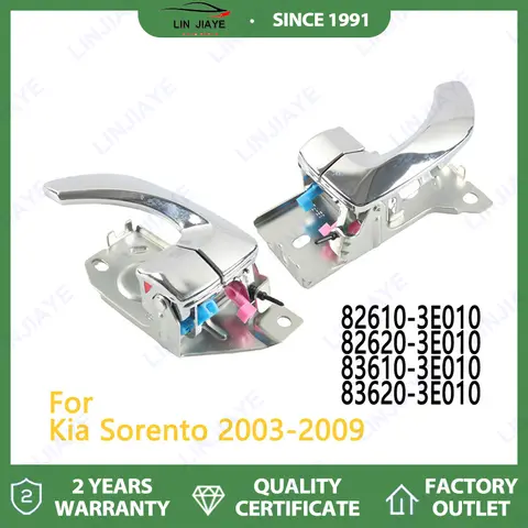 New Car Door Interior Inner Inside Door Handle for Sorento LX 03-09  FR:82620-3E010 FL:82610-3E010 RL:83610-3E010 RR:83620-3E010