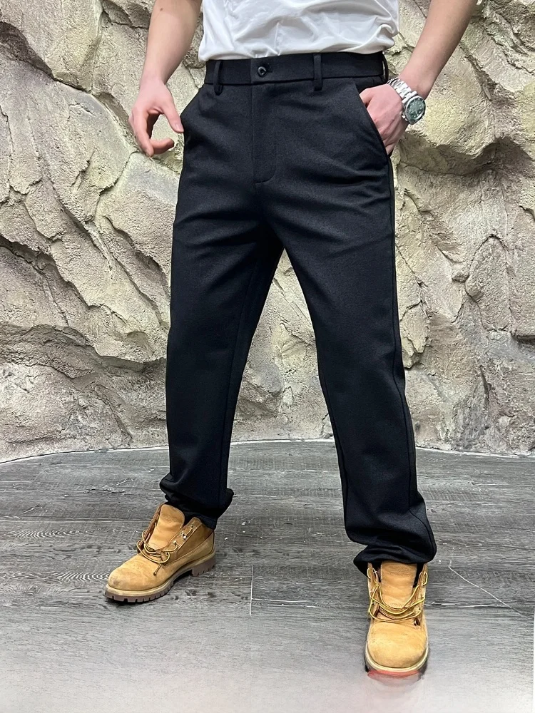 Busin Casual Men's Straight Leg Pants Autumn Winter Fce Comfortable Elastic Waist Youth Polyester Blend High Stretch
Busin Casual Men's Straight Leg Pants Autumn Winter Fce Comfortable Elastic Waist Youth Polyester Blend High Stretch