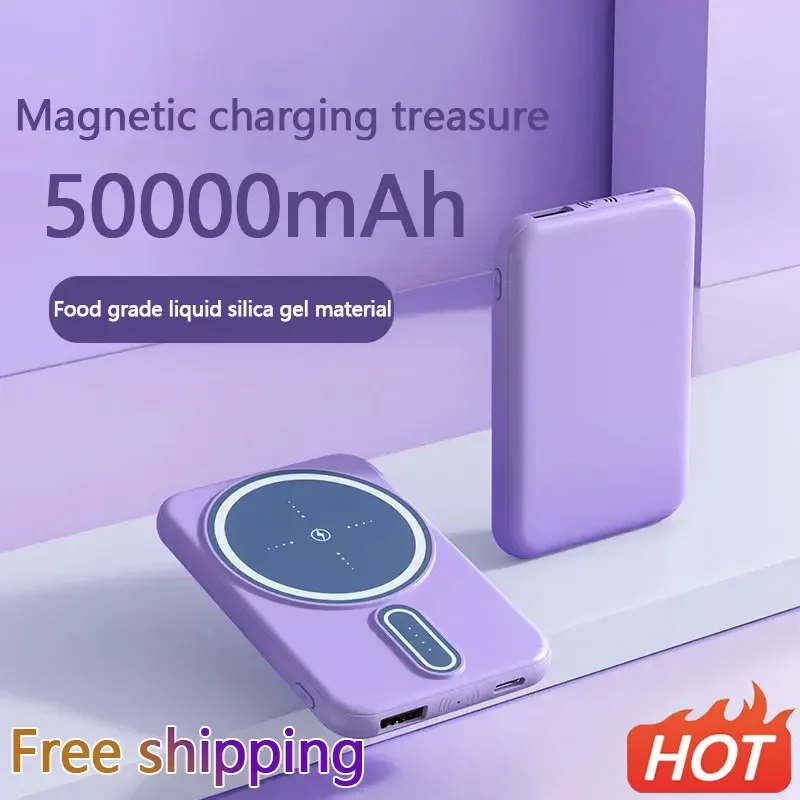 50000mAh Power Bank Magsafe Wireless Fast Charging Thin And Compact Portable Mobile Phone Accessories Free Shipping
50000mAh Power Bank Magsafe Wireless Fast Charging Thin And Compact Portable Mobile Phone Accessories Free Shipping