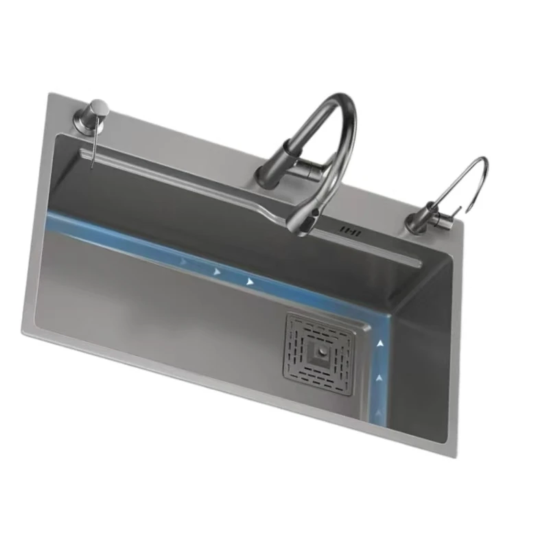 Factory Direct Stainless Steel Rectangular Single Bowl Kitchen Sink Handmade Nano Surface Treatment Counter Installation
Factory Direct Stainless Steel Rectangular Single Bowl Kitchen Sink Handmade Nano Surface Treatment Counter Installation