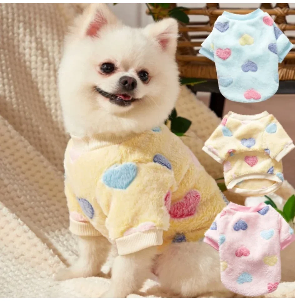 Cute Heart Print Flannel Dog Vest Soft Puppy Coat Yorkshire Pet Costume Small Medium Chihuahua Dog Clothes
Cute Heart Print Flannel Dog Vest Soft Puppy Coat Yorkshire Pet Costume Small Medium Chihuahua Dog Clothes