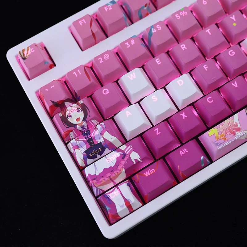 108 Keys/Set Game Pretty Derby Special Week PBT Cherry Profile Keycaps for MX Switch Keycaps for DIY Mechanical Keyboard Gaming
108 Keys/Set Game Pretty Derby Special Week PBT Cherry Profile Keycaps for MX Switch Keycaps for DIY Mechanical Keyboard Gaming