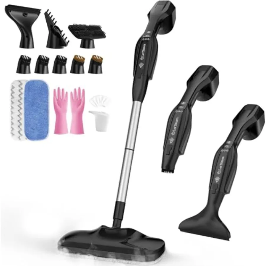 17 in 1 Steam Mop with Detachable Handheld Steam Cleaner Powerful Steam Mops for Cleaning Hardwood Laminate Floor Tiles and Gro
17 in 1 Steam Mop with Detachable Handheld Steam Cleaner Powerful Steam Mops for Cleaning Hardwood Laminate Floor Tiles and Gro