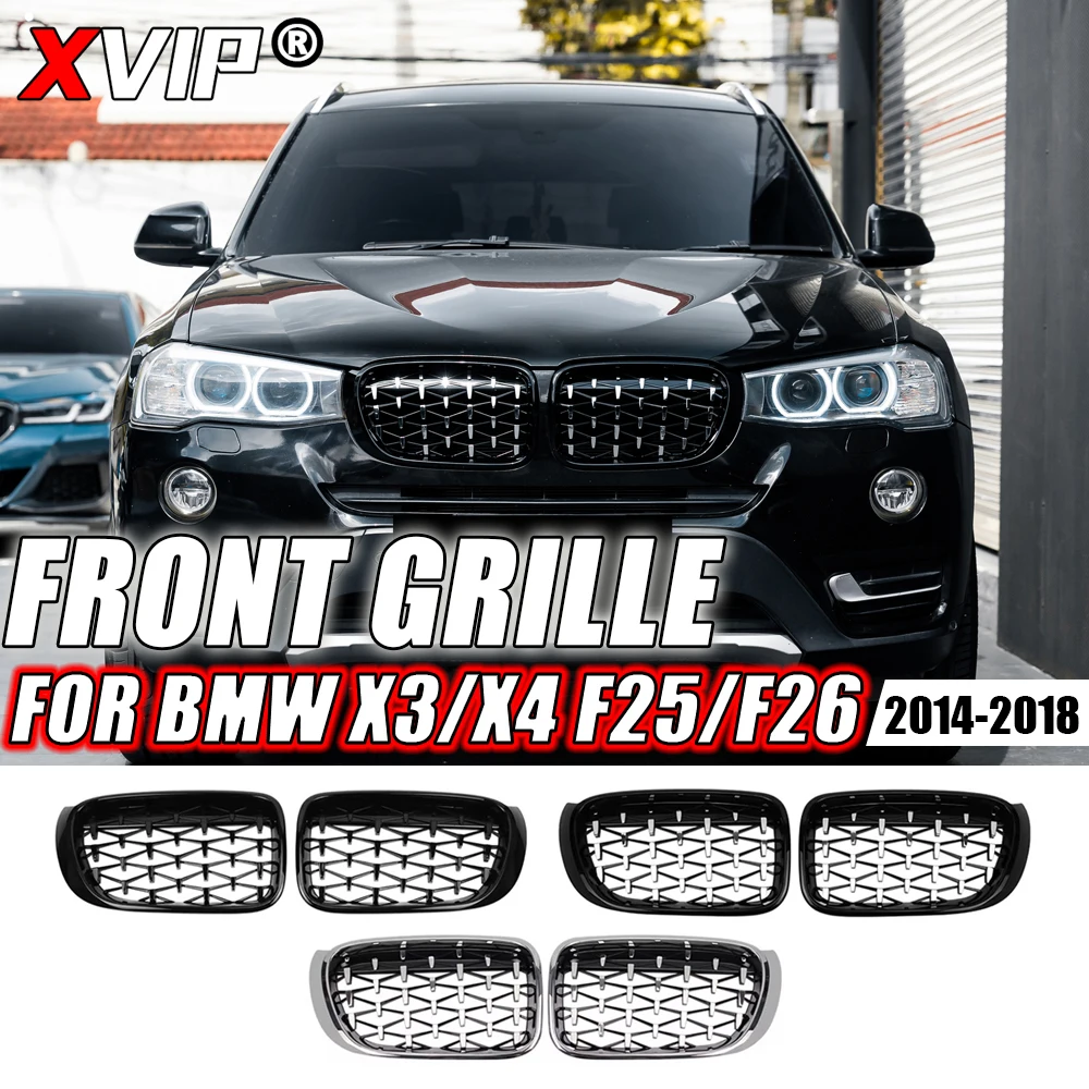 XVIP Shiny Double Line Style Front Racing Grilles For BMW X3 F25 X4 F26 2014-2018 Diamonds Style Upper Racing Grill Accessories
XVIP Shiny Double Line Style Front Racing Grilles For BMW X3 F25 X4 F26 2014-2018 Diamonds Style Upper Racing Grill Accessories