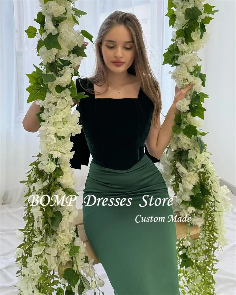 BOMP Simle Green Velvet Formal Evening Dresses Straps Mermaid Party Dress Long Prom Gowns Robe de soiree Customzied 2025
BOMP Simle Green Velvet Formal Evening Dresses Straps Mermaid Party Dress Long Prom Gowns Robe de soiree Customzied 2025