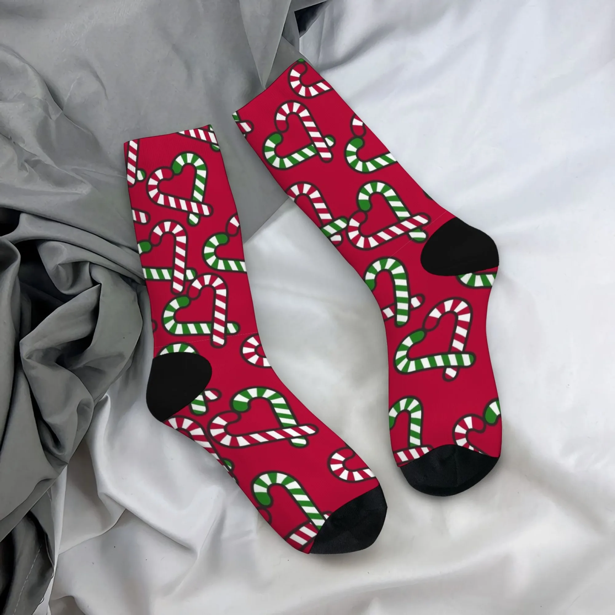 Christmas Socks Gift Candy Cane Heart Pattern on Red Festive Crew Socks with Love Xmas Stocking Stuffer for Family
Christmas Socks Gift Candy Cane Heart Pattern on Red Festive Crew Socks with Love Xmas Stocking Stuffer for Family