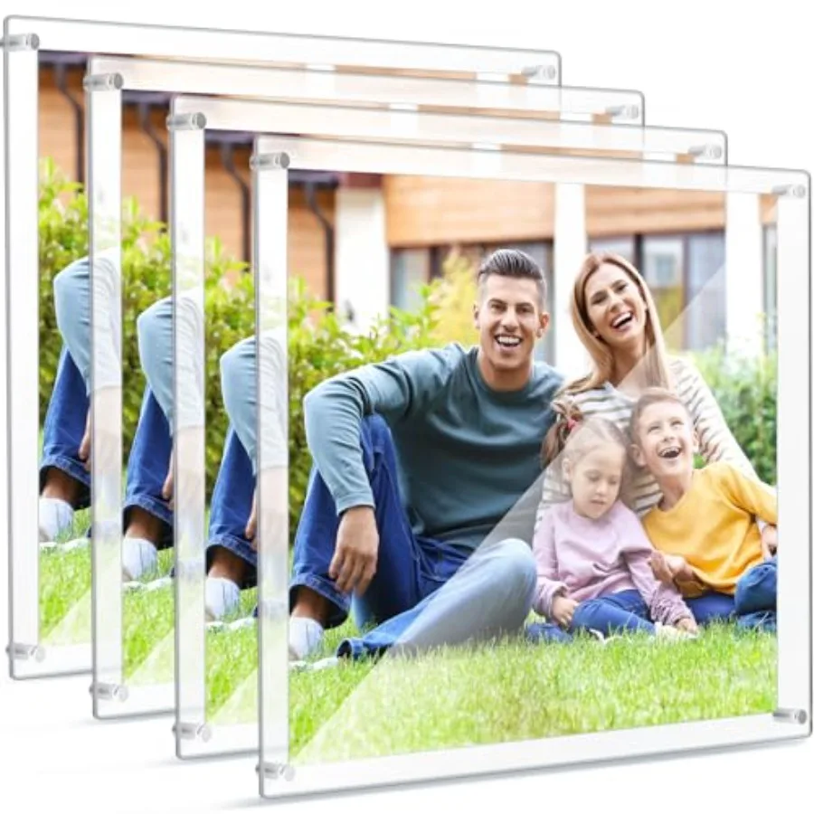 4 Packs 16 x 20 Inch Floating Acrylic Frame Clear Frameless Picture Frame Wall Mount Double Panel for Photo Artwork Certificate
4 Packs 16 x 20 Inch Floating Acrylic Frame Clear Frameless Picture Frame Wall Mount Double Panel for Photo Artwork Certificate
