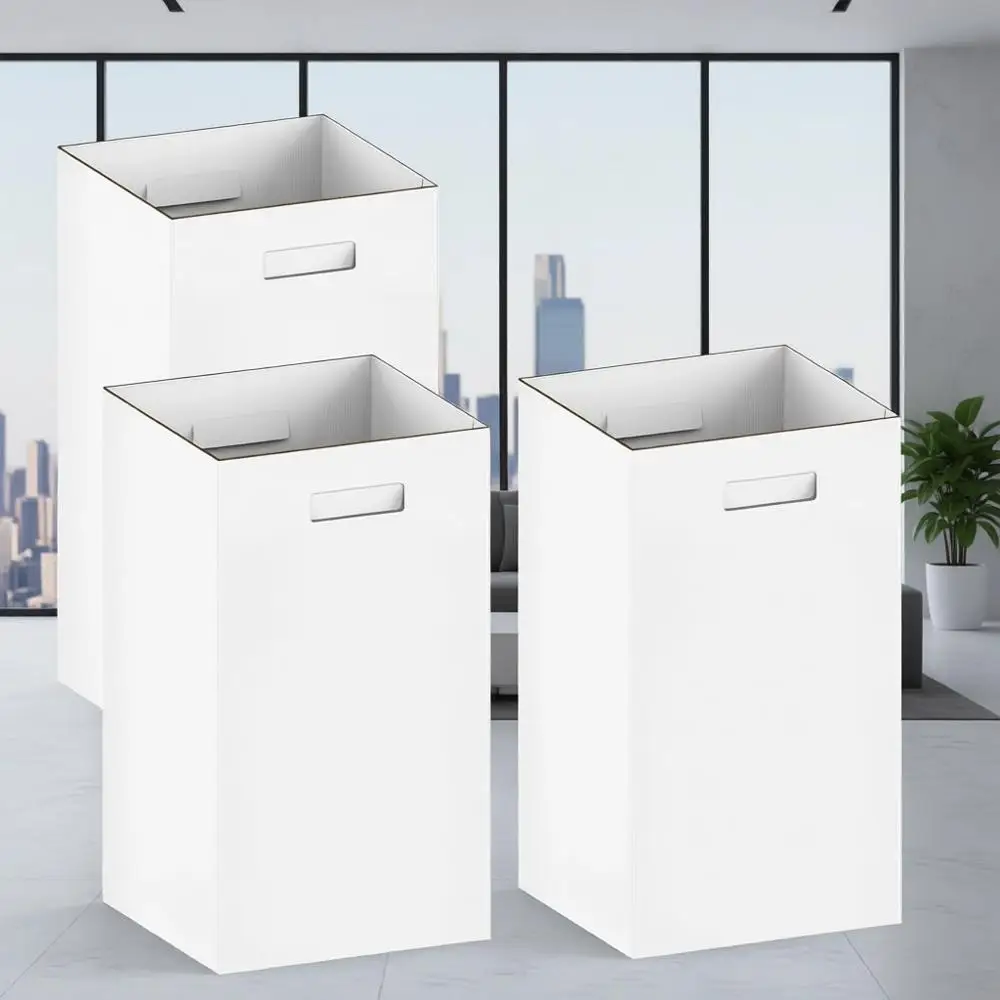4-Pack Extra Large 30 Gallon White Recyclable Corrugated Cardboard Trash Cans
4-Pack Extra Large 30 Gallon White Recyclable Corrugated Cardboard Trash Cans