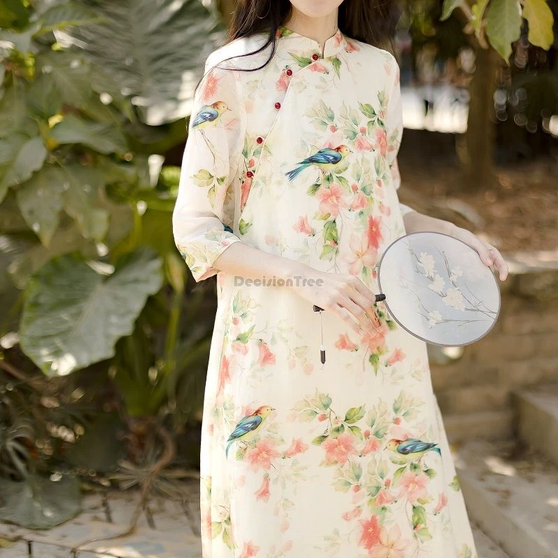 2025 new improved chinese style retro cotton linen flower printed half sleeve cheongsam dress woman retro loose daily qipao b178
2025 new improved chinese style retro cotton linen flower printed half sleeve cheongsam dress woman retro loose daily qipao b178