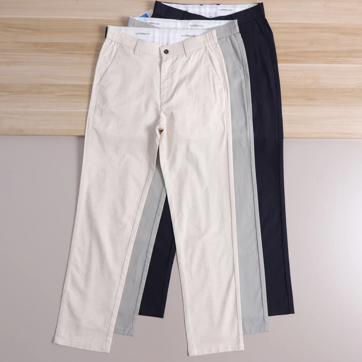 Cooling Effect Lenzing Lyocell Cotton Linen Blend Men's Business Casual Elastic Straight Leg Pants Summer Seasonal Wear
Cooling Effect Lenzing Lyocell Cotton Linen Blend Men's Business Casual Elastic Straight Leg Pants Summer Seasonal Wear