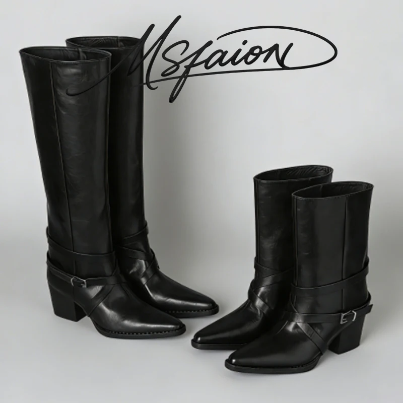 2026 Autumn Winter New Women's Cowhide Leather Riding Boots Retro Square Toe Chunky Heel Wide Calf Knee High Boots Zip Lady Shoe
2026 Autumn Winter New Women's Cowhide Leather Riding Boots Retro Square Toe Chunky Heel Wide Calf Knee High Boots Zip Lady Shoe