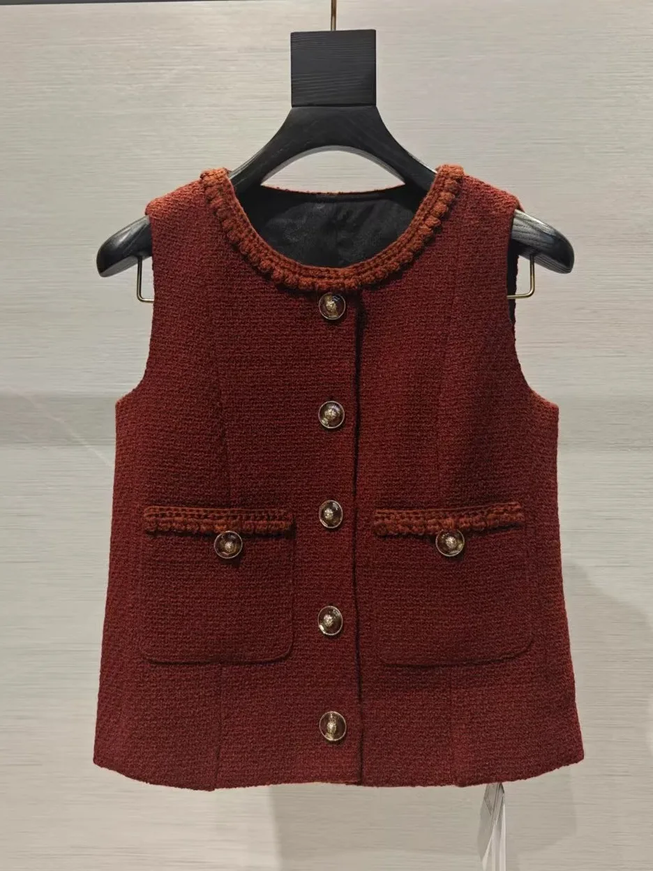 ort Single-Button Vest Women's Sle 2025 New Coarse Tweed Svel Jaet Commute round Ne Medium Warmth Pure Color
ort Single-Button Vest Women's Sle 2025 New Coarse Tweed Svel Jaet Commute round Ne Medium Warmth Pure Color