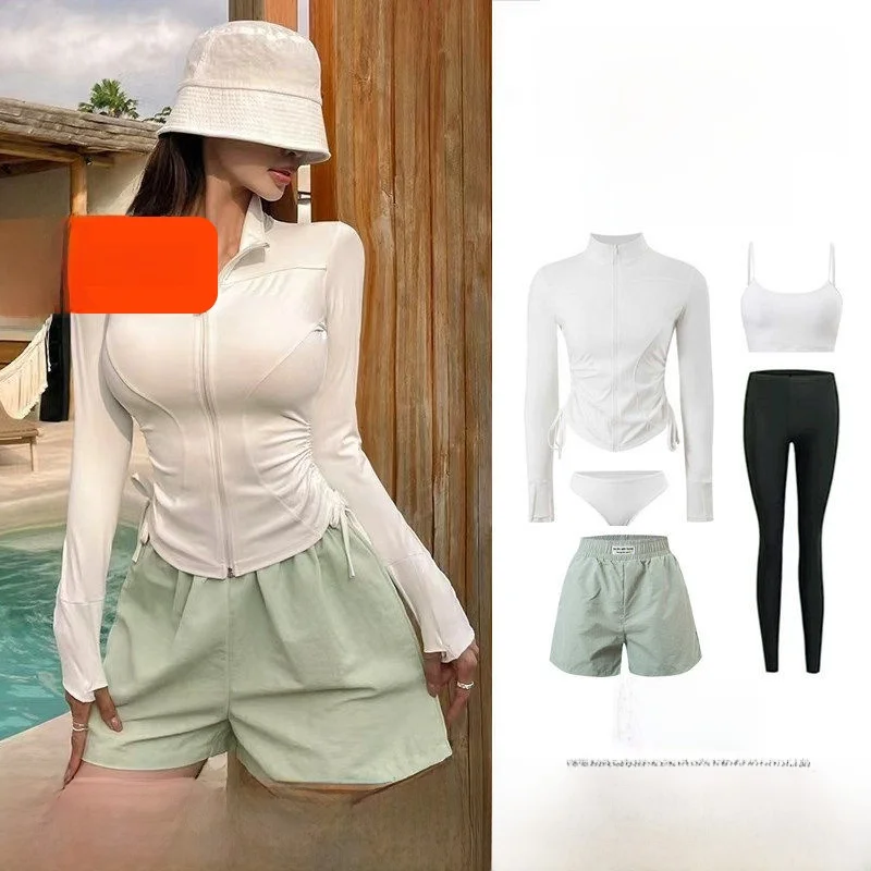 Women's Two-Piece Swimsuit Long Sleeve Diving Snorkeling Quick Dry Slimming Surfing Suit Nylon Material Dive Suit Outdoor Cam...
Women's Two-Piece Swimsuit Long Sleeve Diving Snorkeling Quick Dry Slimming Surfing Suit Nylon Material Dive Suit Outdoor Cam...